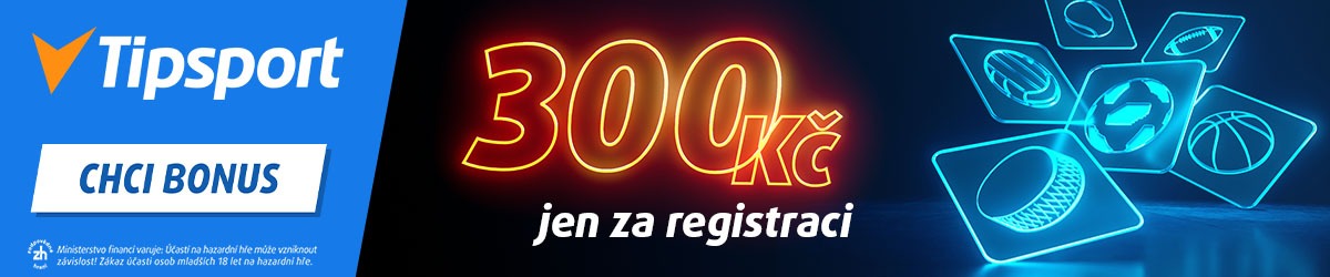 300 Kč zdarma na sázení u Tipsportu
