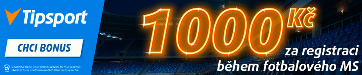 MS ve fotbale 2026 v Tipsportu s bonusem 1 000 Kč