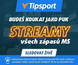 Live streaming + 500 Kč zcela zdarma v průběhu MS v hokeji