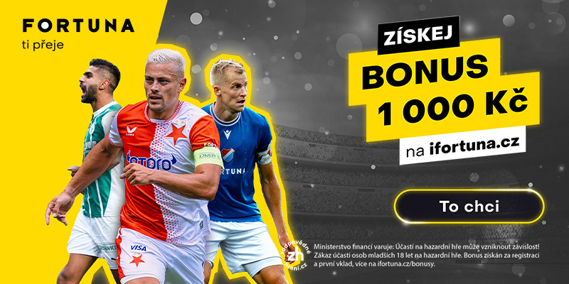 Fortuna registrace bonus 1 000 Kč – 250 Kč FreeBet + 250 Kč volná zatočení