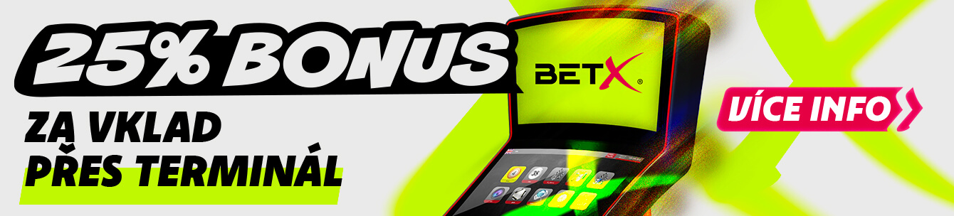 Vstupní bonus v sázkové kanceláři BetX přes terminál