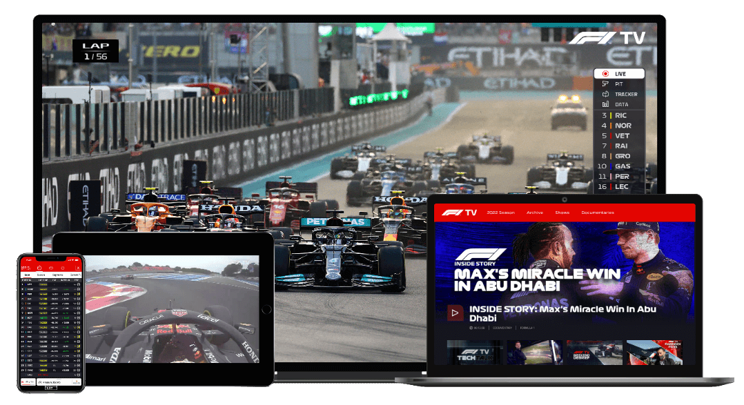 Sledování Formule 1 live přes F1 TV PRO