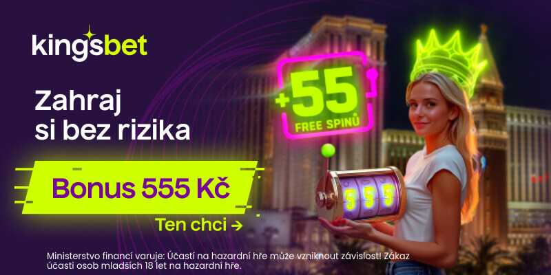 Kingsbet casino bonus 555 Kč + 55 free spinů extra