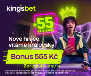 Kingsbet vstupní bonus 555 Kč a 55 volných zatočení