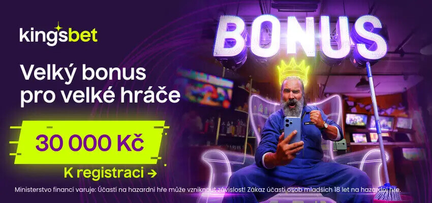 Kingsbet vstupní bonus 30.000 Kč