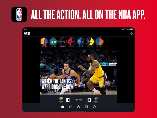 Stáhněte si mobilní aplikaci NBA, která je dostupná ke stažení zcela zdarma.