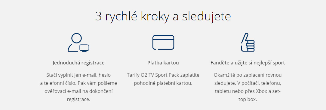 O2 TV návod na sledovaní sportu