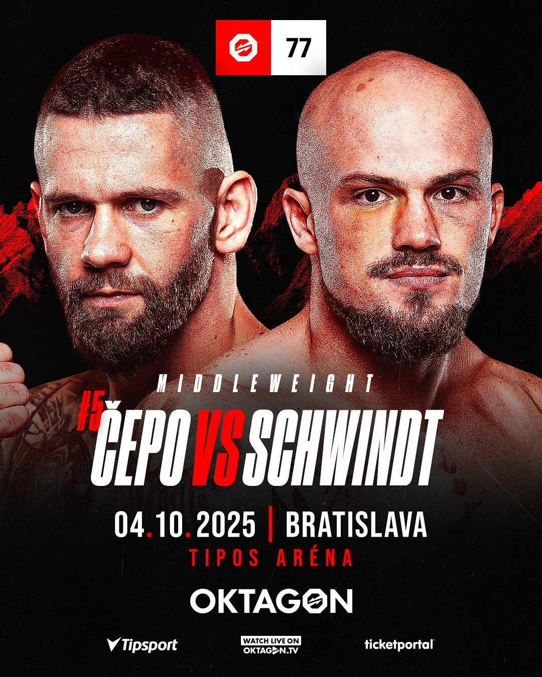 Zápas Čepo vs. Schwindt na akci Oktagon 77
