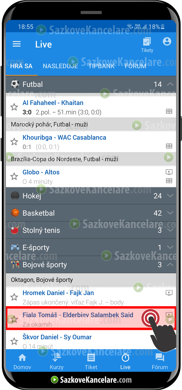 Oktagon zápasy na TV Tipsport Oktagon zápasy vysílané na TV Tipsport
