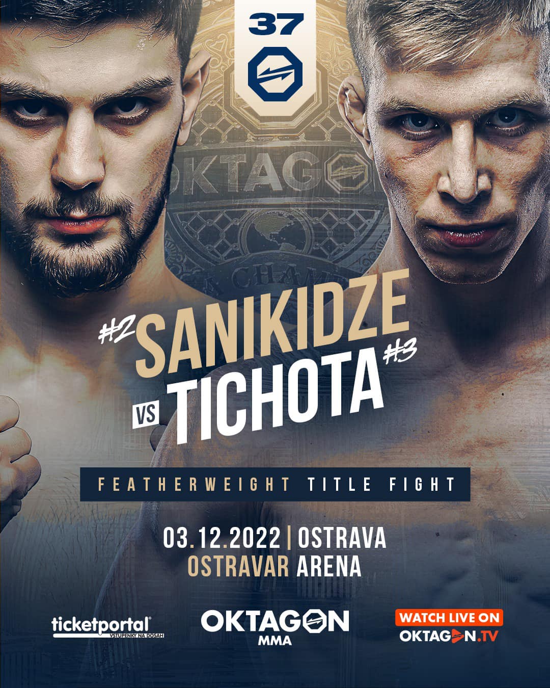 Zápas Sanikidze vs. Tichota na akci Oktagon 37