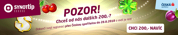 200 Kč zdarma od SYNOT TIP