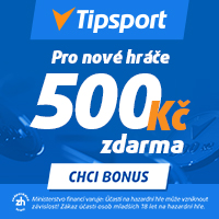 500 Kč zdarma na sázení od Tipsport.cz