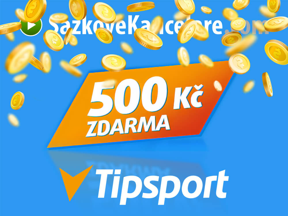 Tipsport bonus 500 Kč za registraci