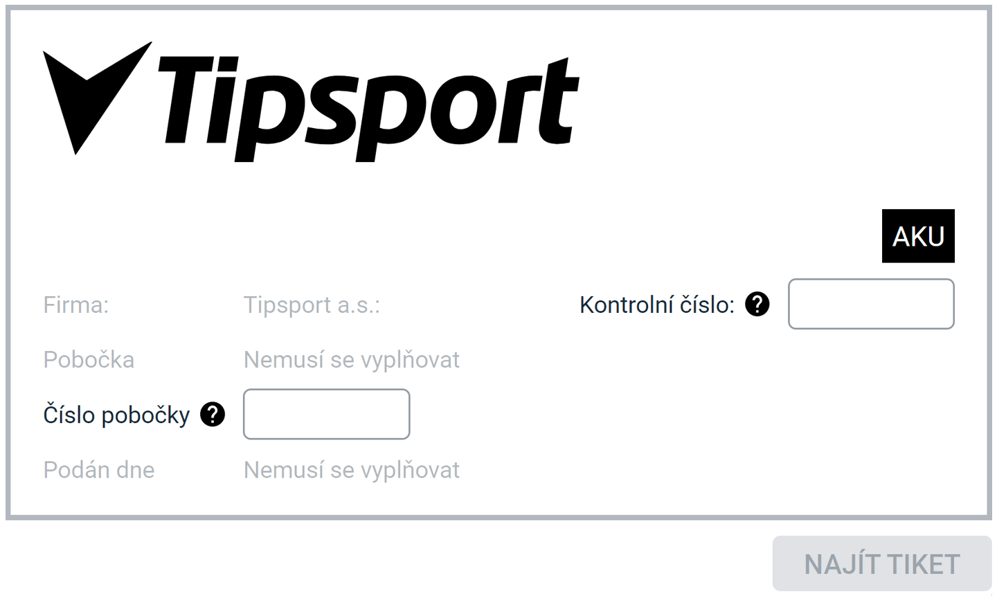 Kontrola tiketu u Tipsportu