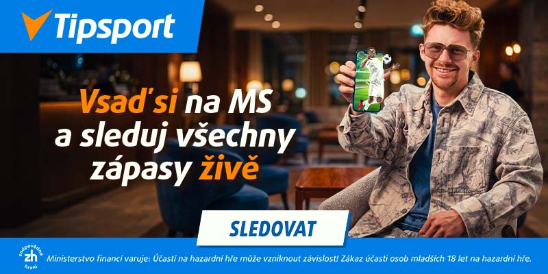 Sledujte zápasy z Mistrovství světa 2026 živě na TV Tipsport