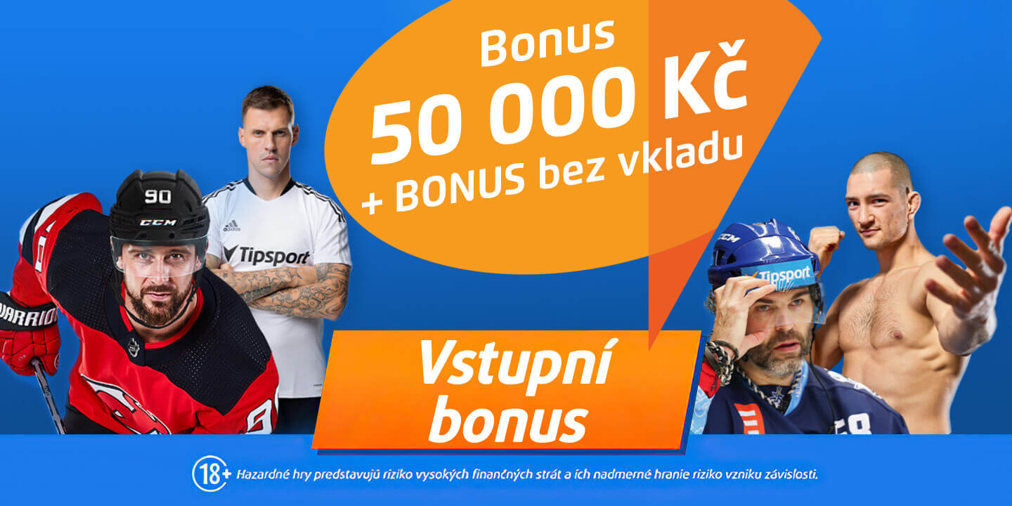 Tipsport bonus za vklad do výše 50.000 Kč