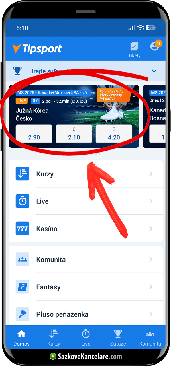 Výběr zápasu Jižní Korea vs. Česko v TV Tipsport