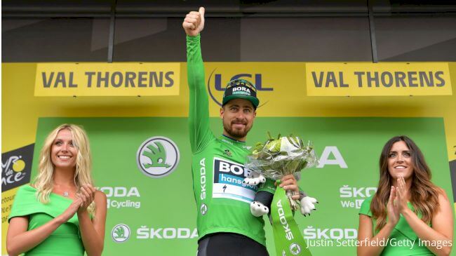 Peter Sagan se zeleným dresem na Tour de France 