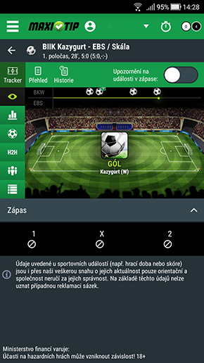 Matchtracker v appce Maxitip