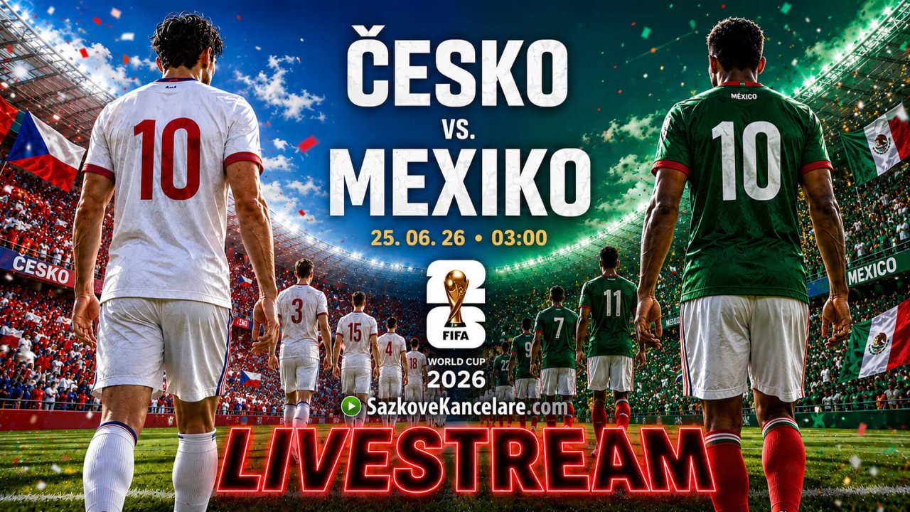 Fotbalisté Česka a Mexika před zápasem MS vo fotbale 2026 se začátkem 25. 6. 2026 ve 03:00