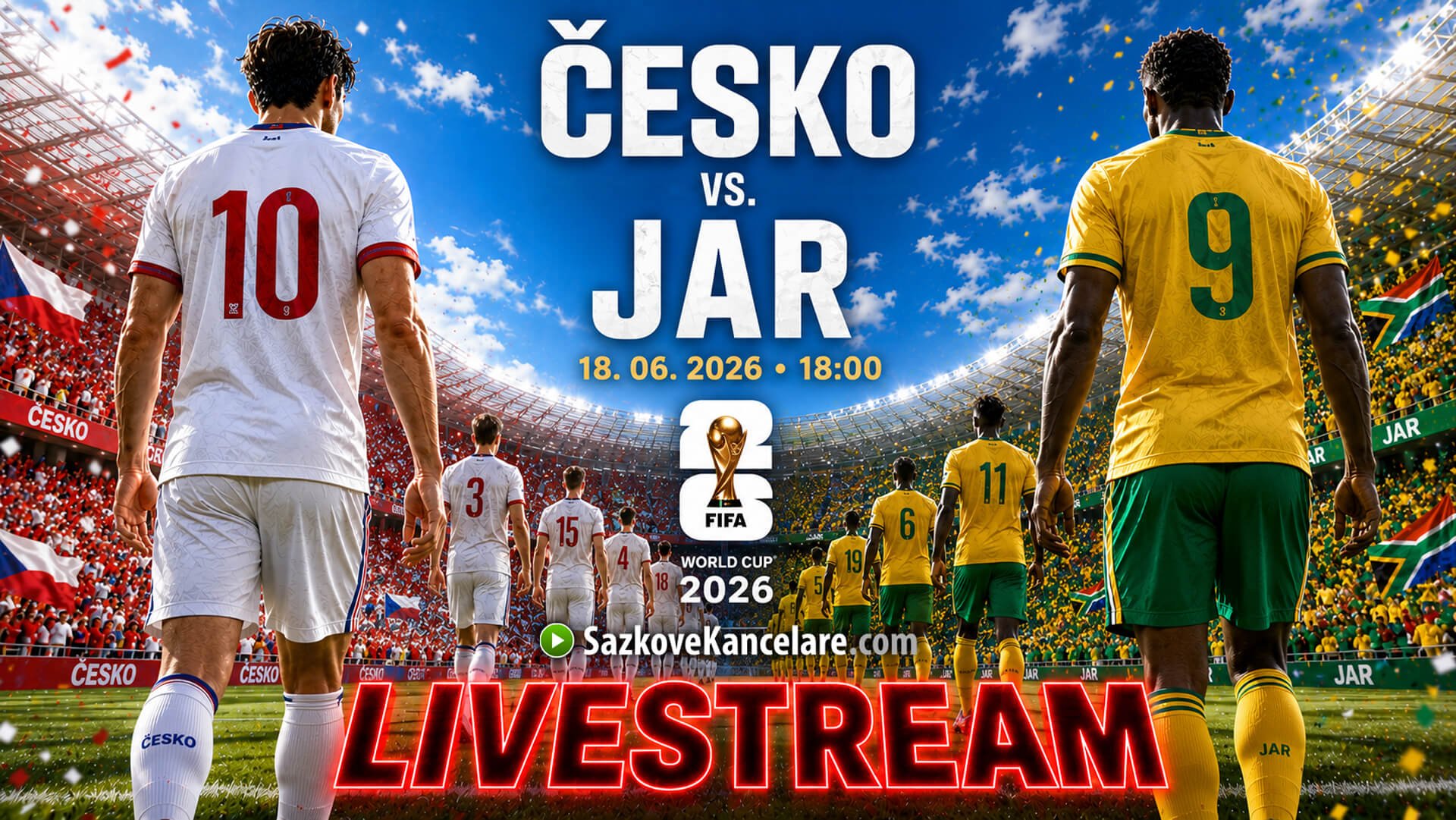 LIVE stream ️ Česko – JAR | MS ve fotbale 2026