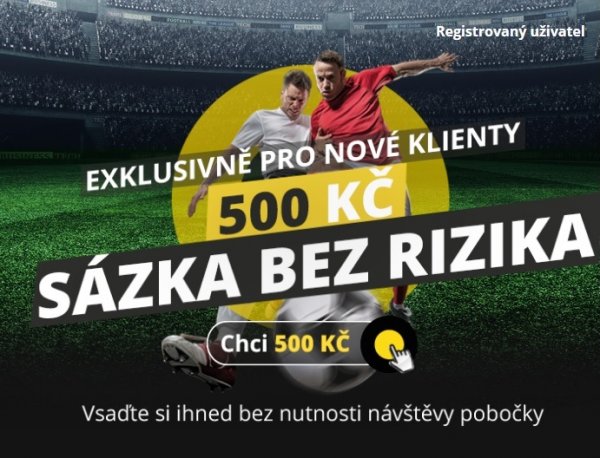 Sázka zdarma v hodnotě 500 Kč