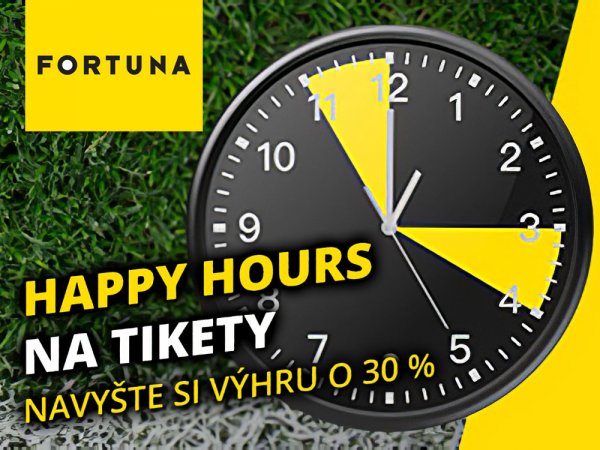 ⏰ Navyšte si své výhry v Happy Hours o 30% a víc.
