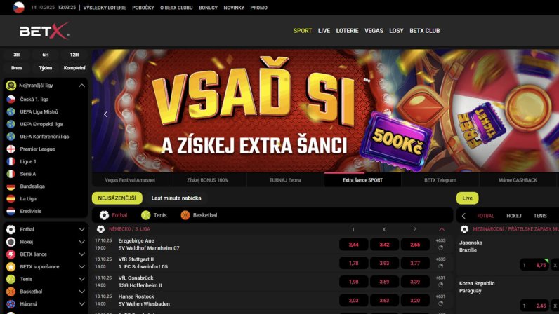 Sázková kancelář BETX CZ (Česko)