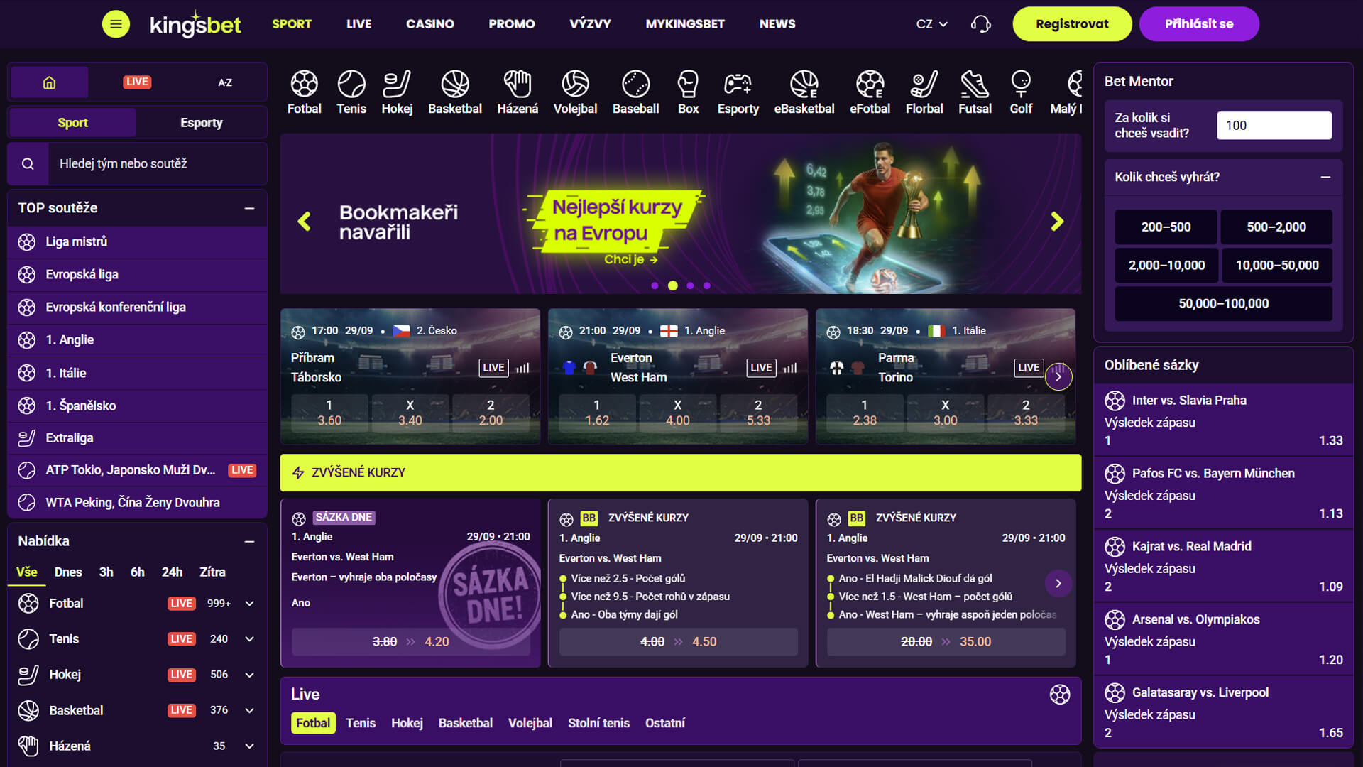 Sázková kancelář Kingsbet CZ (Česko)