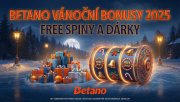 Betano vánoční bonusy 2025 – free spiny, dárky a zimní promo akce