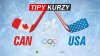 Finále ZOH 2026 Kanada vs USA kurzy na grafice s hokejkami a logem olympiády