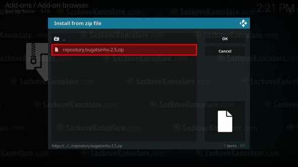 Zvolte ZIP file „repository.bugatsinho-2.5.zip“