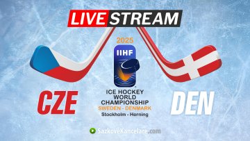 Hokej Česko – Dánsko ▶️ Online a TV přenos | MS 2025