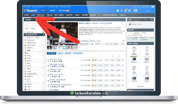 Jak spustit live stream na TV Tipsport