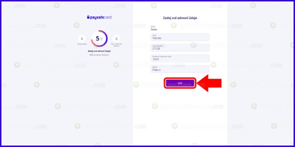 Vyplňte osobní údaje a údaje o vaší adrese