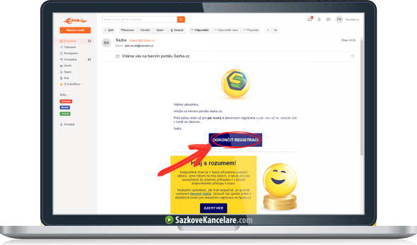 Ověření e-mailové adresy pro sazkabet.cz