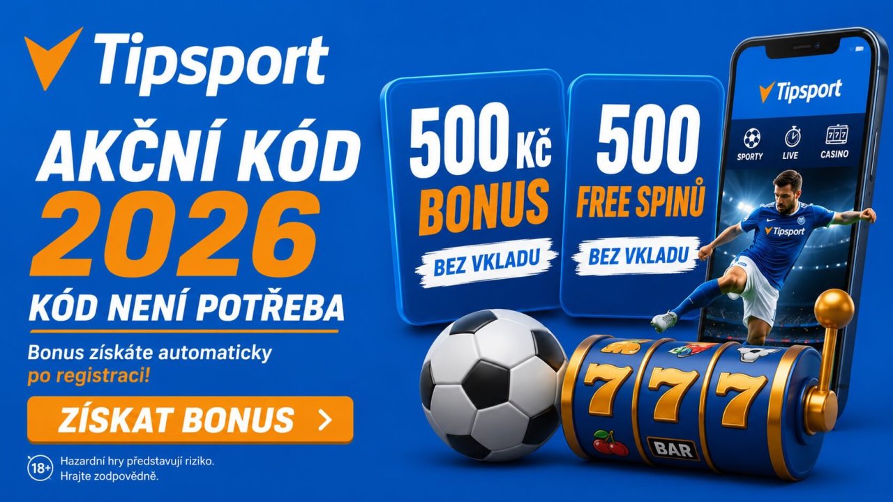 Získejte bonus 500 Kč zdarma a 500 free spinů i bez zadávání akčního kódu.